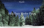 Winter Woods by Jessica Ruth Photography sold by Lilly Bear Studio Props, dark forest - fabric - forest - green forest