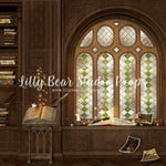 Wizards Library by Lilly Bear Studio Props sold by Lilly Bear Studio Props, books - FABRICS - harry potter - library