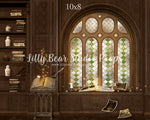 Wizards Library by Lilly Bear Studio Props sold by Lilly Bear Studio Props, books - FABRICS - harry potter - library
