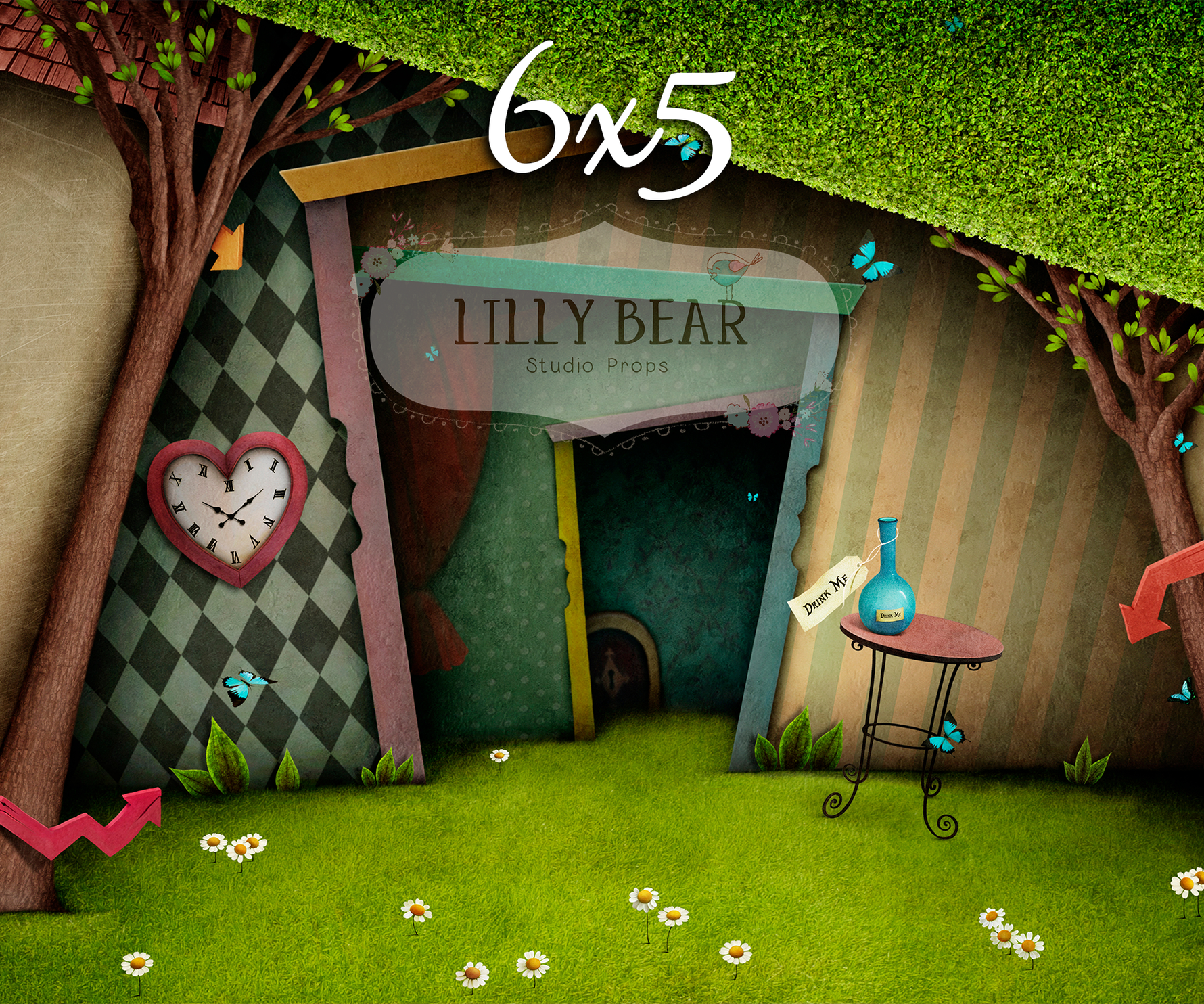 Wonderland by Lilly Bear Studio Props sold by Lilly Bear Studio Props, alice in wonderland - disney - drink me - FABRIC
