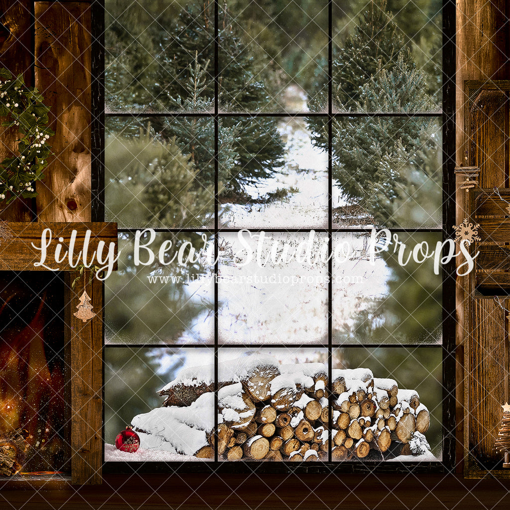 Woodsy Window - Lilly Bear Studio Props, animals, autumn forest, dark forest, enchanted forest, Fabric, FABRICS, fall forest, forest, forest animals, forest entry, forest floor, forest friends, forest painting, fox, green forest, into the wild, lanterns, little wild one, misty forest, moon, moonlight, moonlight forest, night forest, nighttime, owl, pine forest, pine tree, pine tree forest, pine trees, raccoon, where the wild things are, wild, wild animal, wild one, wild things, woodland forest