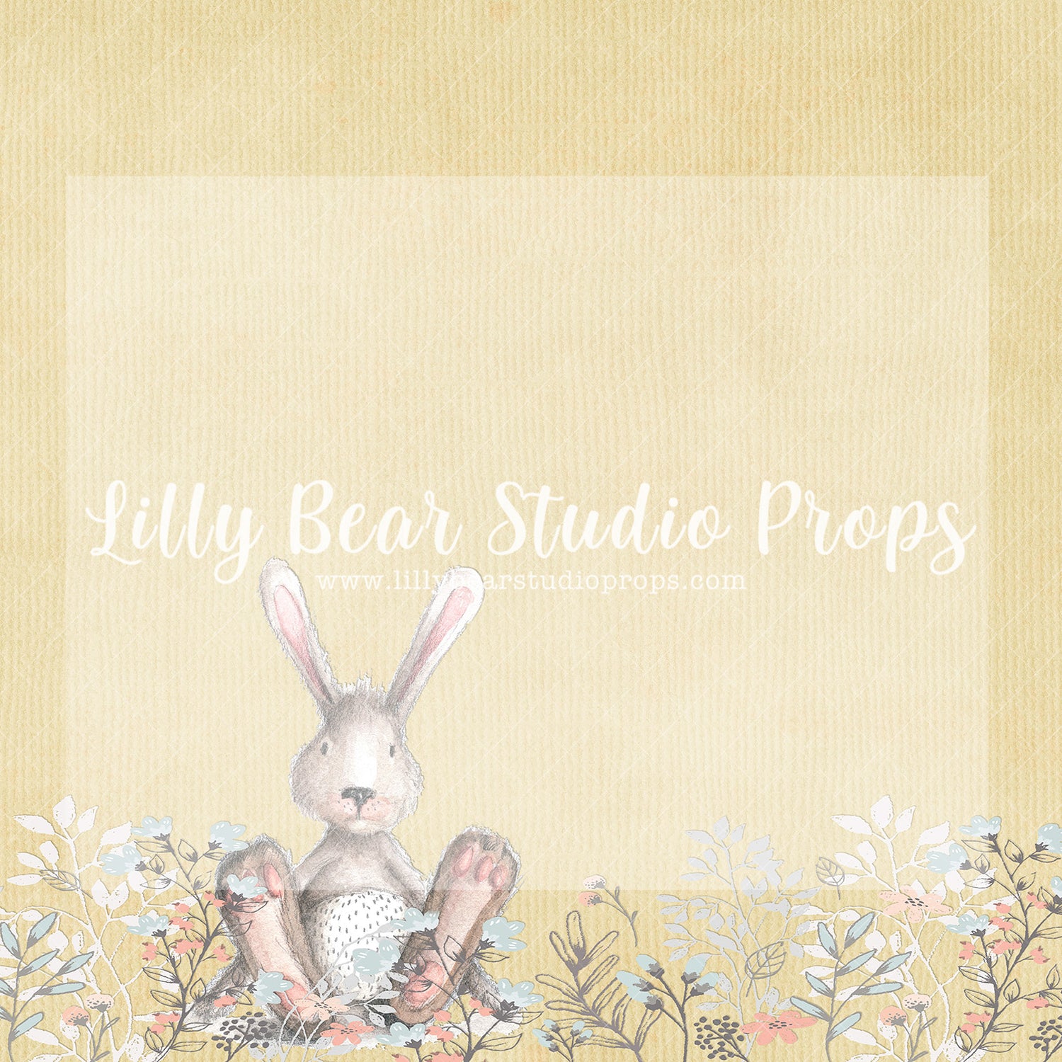 Yellow Hopper The Bunny - Lilly Bear Studio Props, boho spring, bunny, bunny garden, bunny one, bunny trail, carrot, carrots, easter, easter backdrop, easter basket, easter bunny, easter eggs, FABRICS, flower barn doors, flower garden, flower stand, some bunny is one, spring, spring camper, spring garden