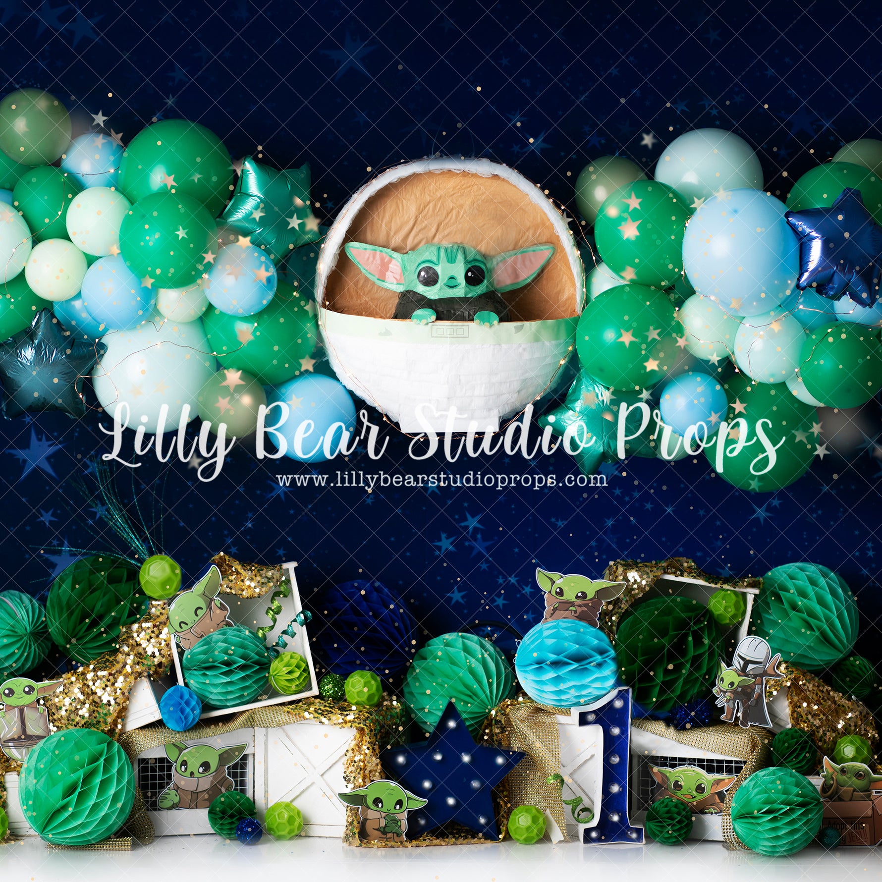 Yoda One Boy - Lilly Bear Studio Props, green, green and yellow, green texture, star wars, texture, yellow, yoda, yoda one, yoda star wars
