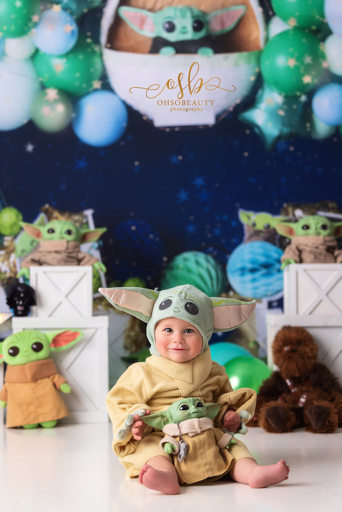 Yoda One Boy - Lilly Bear Studio Props, green, green and yellow, green texture, star wars, texture, yellow, yoda, yoda one, yoda star wars