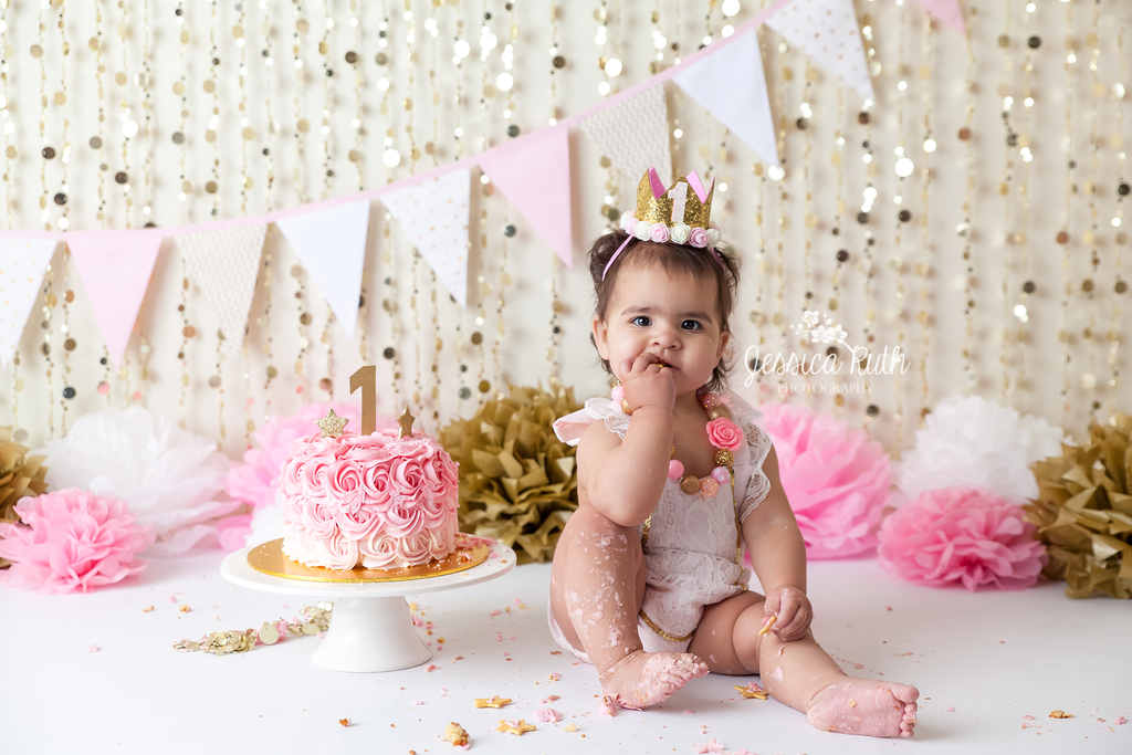 Pink & Gold by Jessica Ruth Photography sold by Lilly Bear Studio Props, flowers - girl - girls - girls birthday - gold