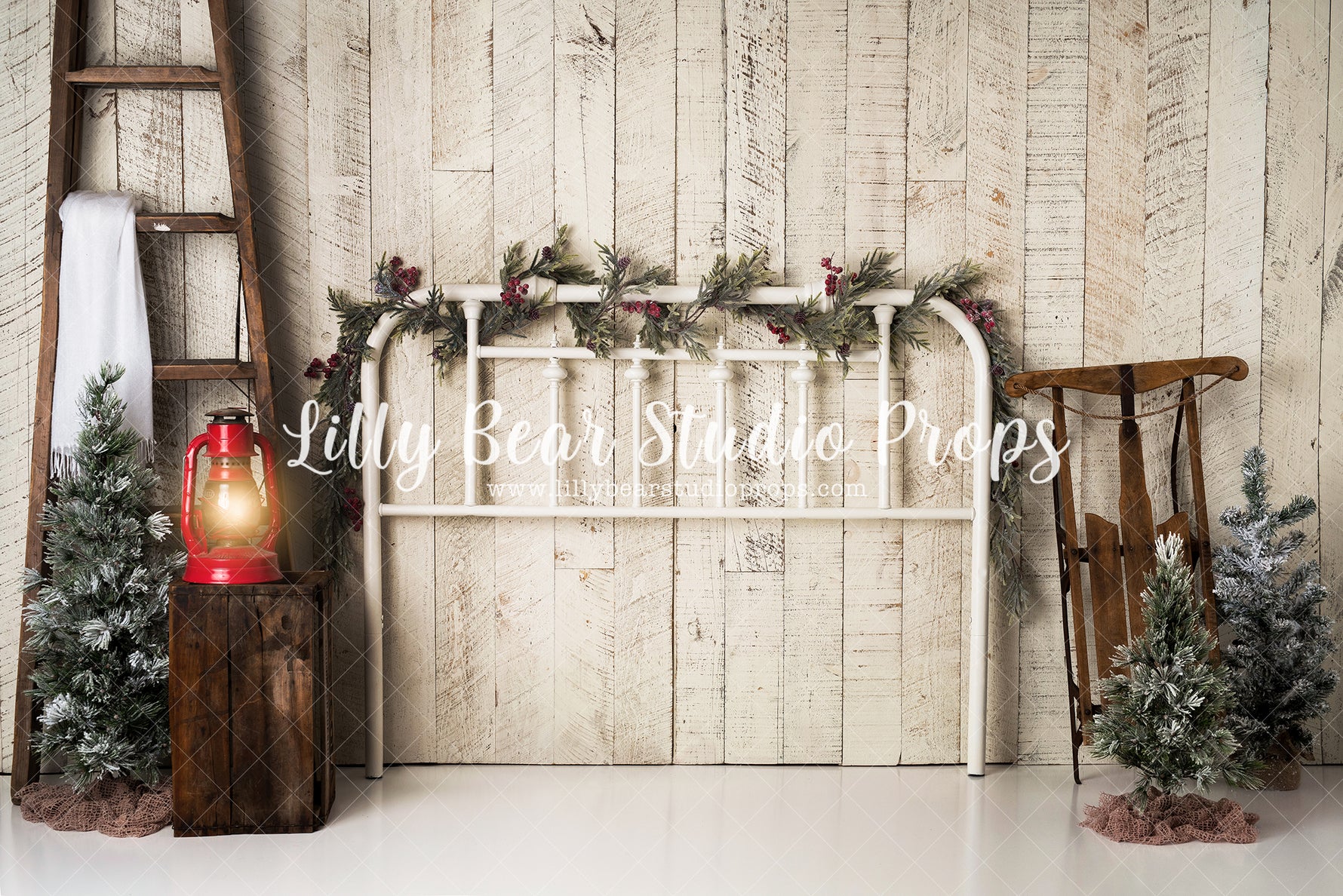 Zen Christmas Room - Lilly Bear Studio Props, black fireplace, bohemian christmas, bohemian fireplace, bohemian mantel, boho, boho christmas, boho holiday, boho mantel, christmas, christmas mantel, christmas village, evergreen trees, evergreens, Fabric, fireplace, holiday, holiday christmas, mantel, Pampas, pine trees, white christmas, white holiday, Wrinkle Free Fabric