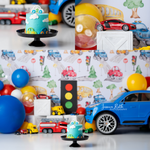 Toy Car Town by Jessica Ruth Photography sold by Lilly Bear Studio Props, blue car - car - car town - kids cars - red c