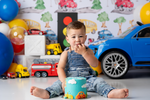 Toy Car Town by Jessica Ruth Photography sold by Lilly Bear Studio Props, blue car - car - car town - kids cars - red c