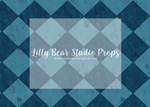 Blue Chequerboard Floor - Lilly Bear Studio Props, fabric, FLOORS, mat, neo, vinyl