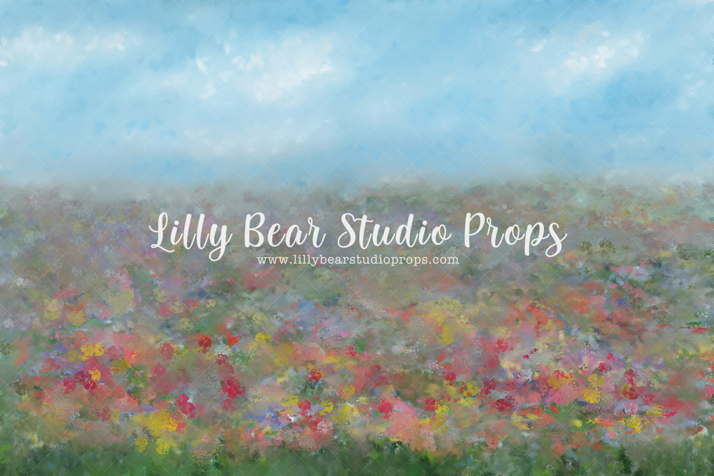 Confetti Field - Lilly Bear Studio Props, colorful, colourful, Fabric, FABRICS, feminine, field, fine art texture, floral, floral texture, grunge, spring, texture, vintage, Wrinkle Free Fabric