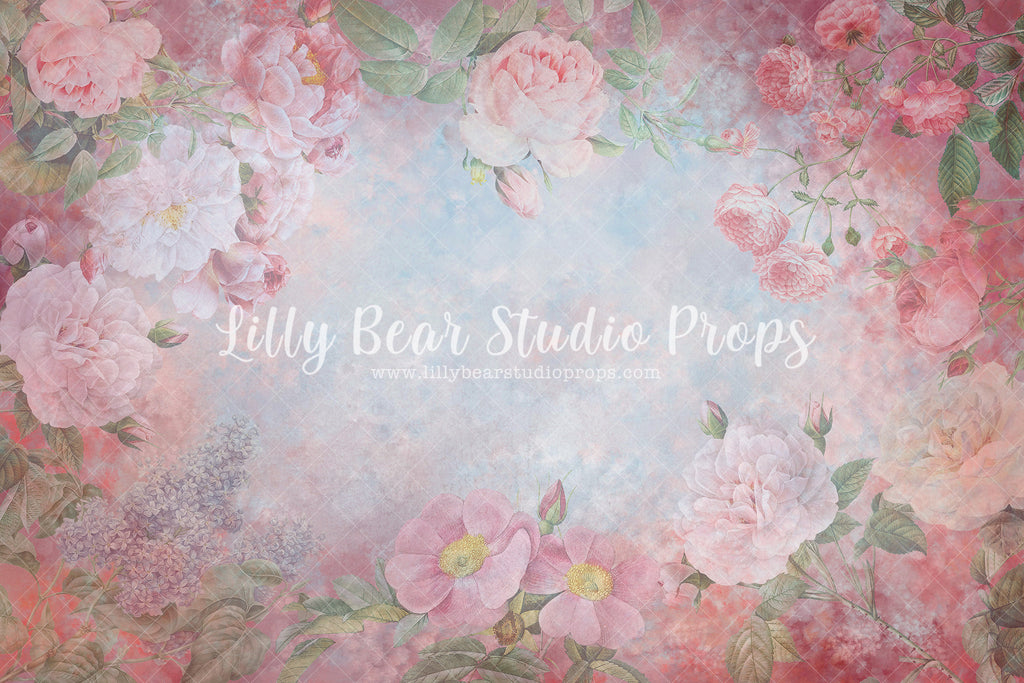Delicate Pink - Lilly Bear Studio Props, blush, colorful, colourful, Fabric, FABRICS, fine art texture, floral, floral texture, pink, purple, spring, texture, vintage, Wrinkle Free Fabric