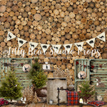 Woodland Log Holidays - Lilly Bear Studio Props, baby deer, bear, buffalo plaid, deer, deer one, deers, Fabric, FABRICS, little wild one, lumber jack, moose, pine trees, plaid, plaid pillows, wild, wild animals, wild one, wood wall