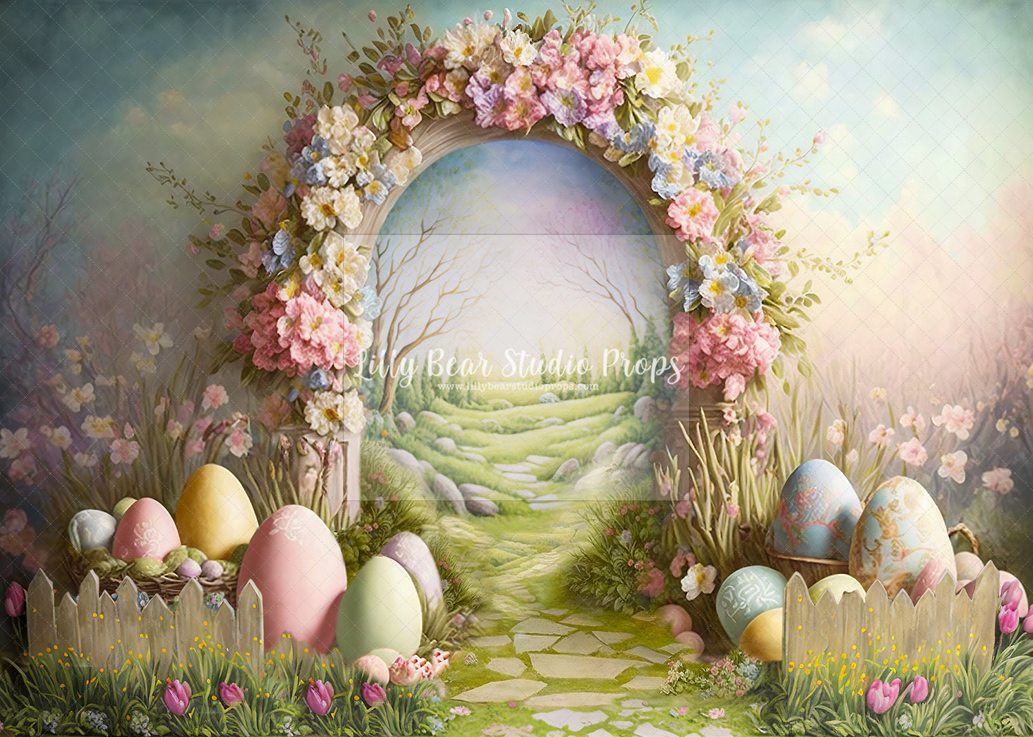 Easter Flower Arch Path