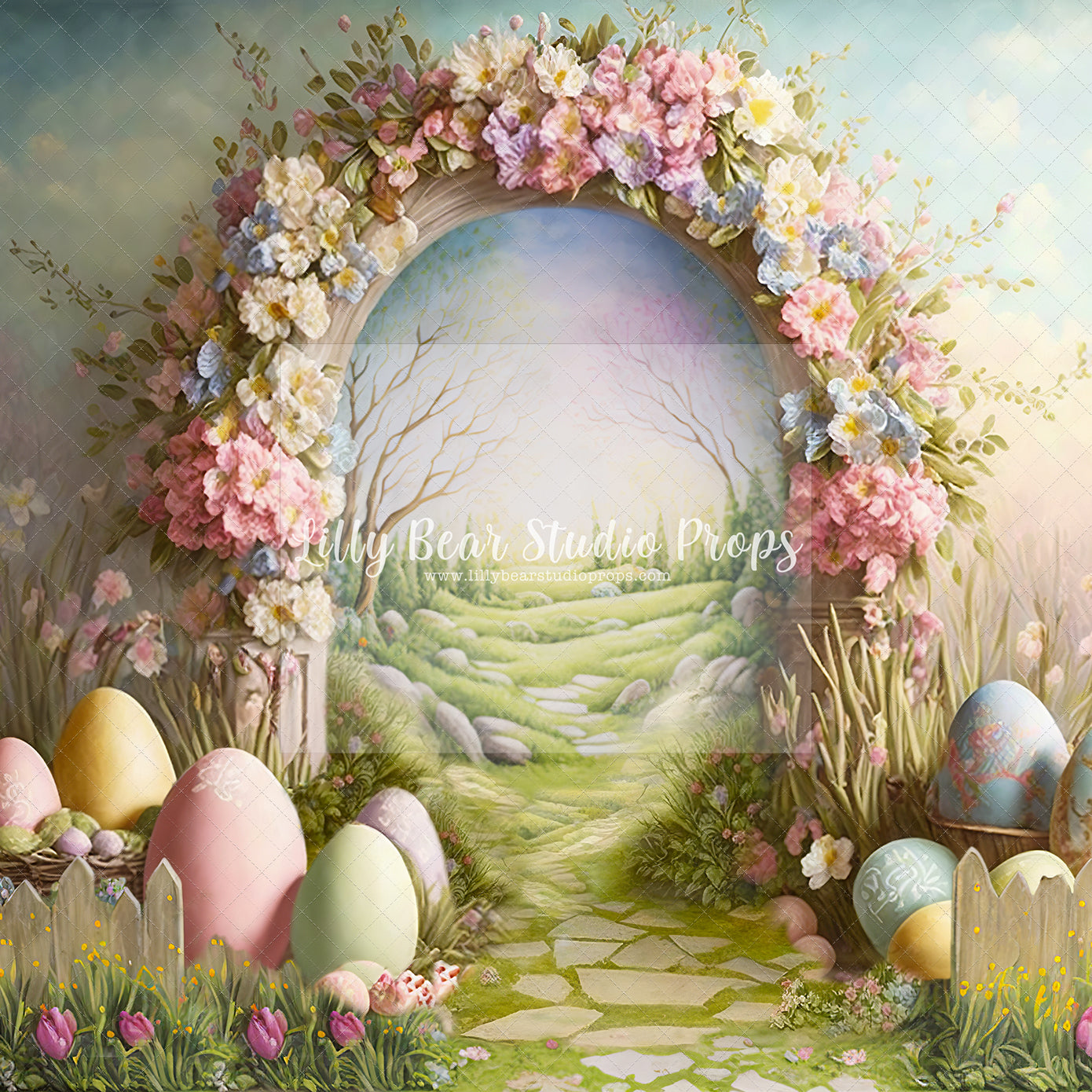 Easter Flower Arch Path