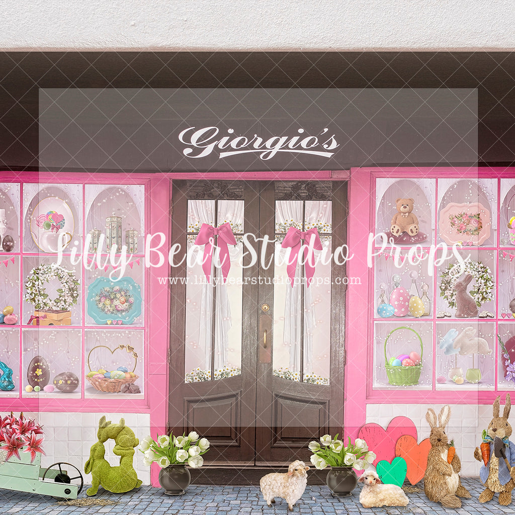 Easter Shop Front - Lilly Bear Studio Props, bloom, bloom shop, blooming flowers, blooming shop, blooms, blue floral, bummy, bunny, bunny one, easter, easter bunny, easter eggs, easter shop, Fabric, FABRICS, floral, flower, flower market, flower shop, flowers, garden, little flower shop, little shop, market, open, pastry, pink bunny, plants, shop, shoppe, some bunny is one, some bunny's one, spring, spring flowers, Wrinkle Free Fabric