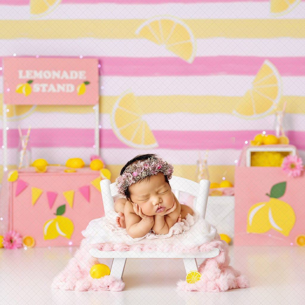 Pink Lemonade Stand - Digital Backdrop - Lilly Bear Studio Props, digital, lemonade digital backdrop, lemonade stand, newborn digital backdrop, pastel