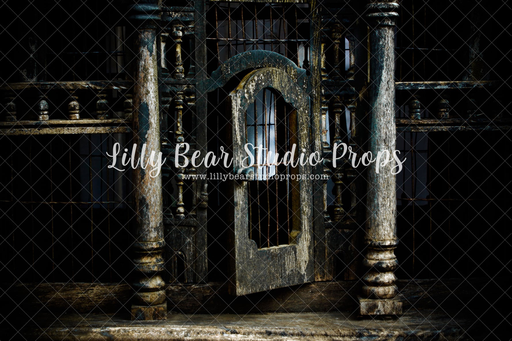 Enter at Your Own Risk - Lilly Bear Studio Props, creepy halloween, Fabric, FABRICS, halloween, halloween haunt, halloween mini, halloween night, haunted, scary halloween, scary house, spooky door, spooky halloween, spooky house