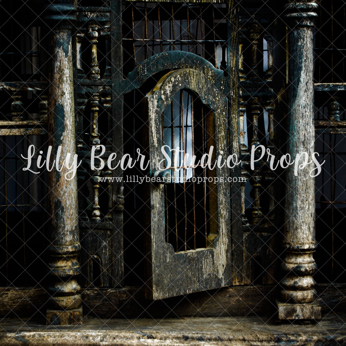 Enter at Your Own Risk - Lilly Bear Studio Props, creepy halloween, Fabric, FABRICS, halloween, halloween haunt, halloween mini, halloween night, haunted, scary halloween, scary house, spooky door, spooky halloween, spooky house