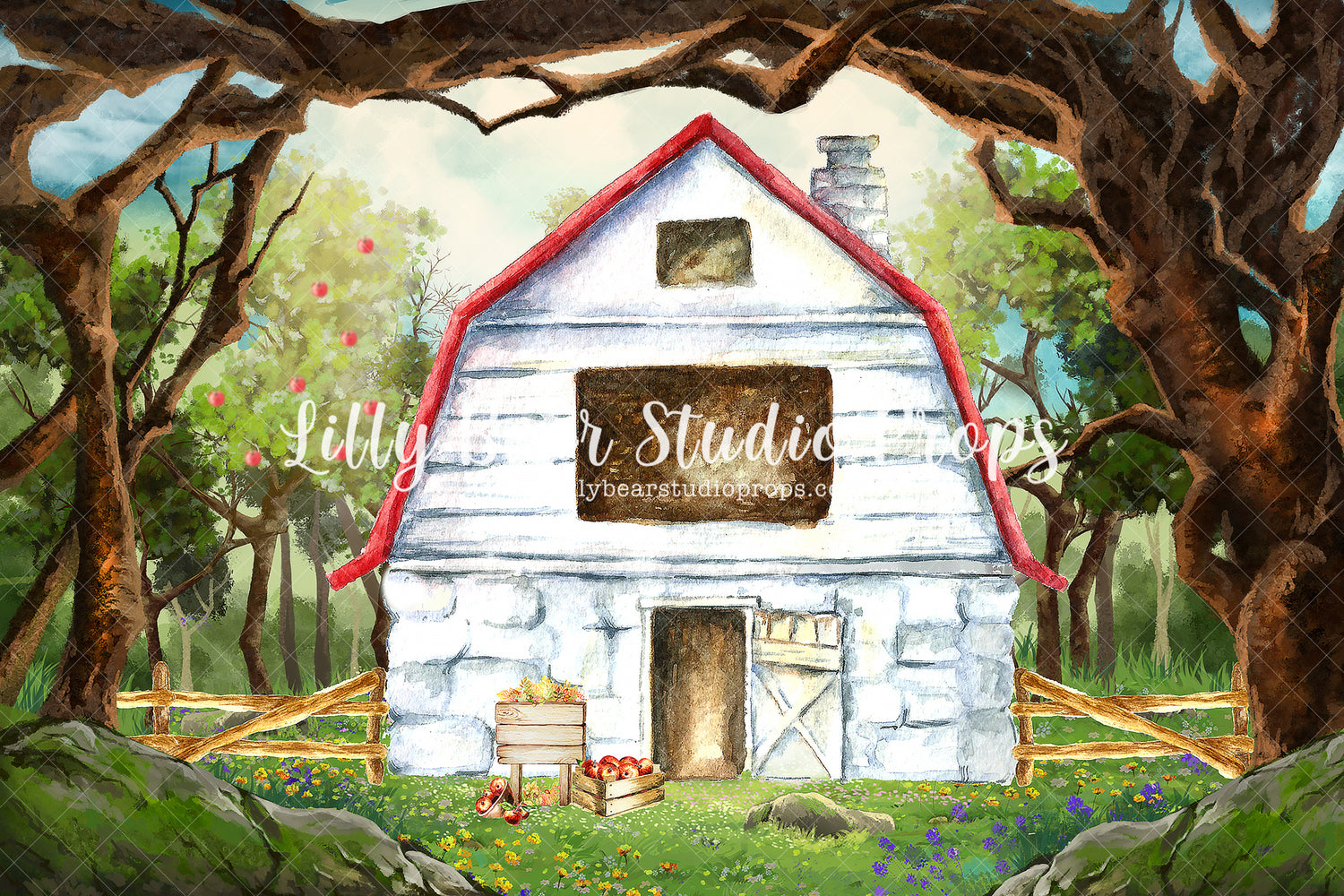 Farm in The Woods by Brittany Ebany & Co. sold by Lilly Bear Studio Props, apple - apple farm - apple of my eye - apple