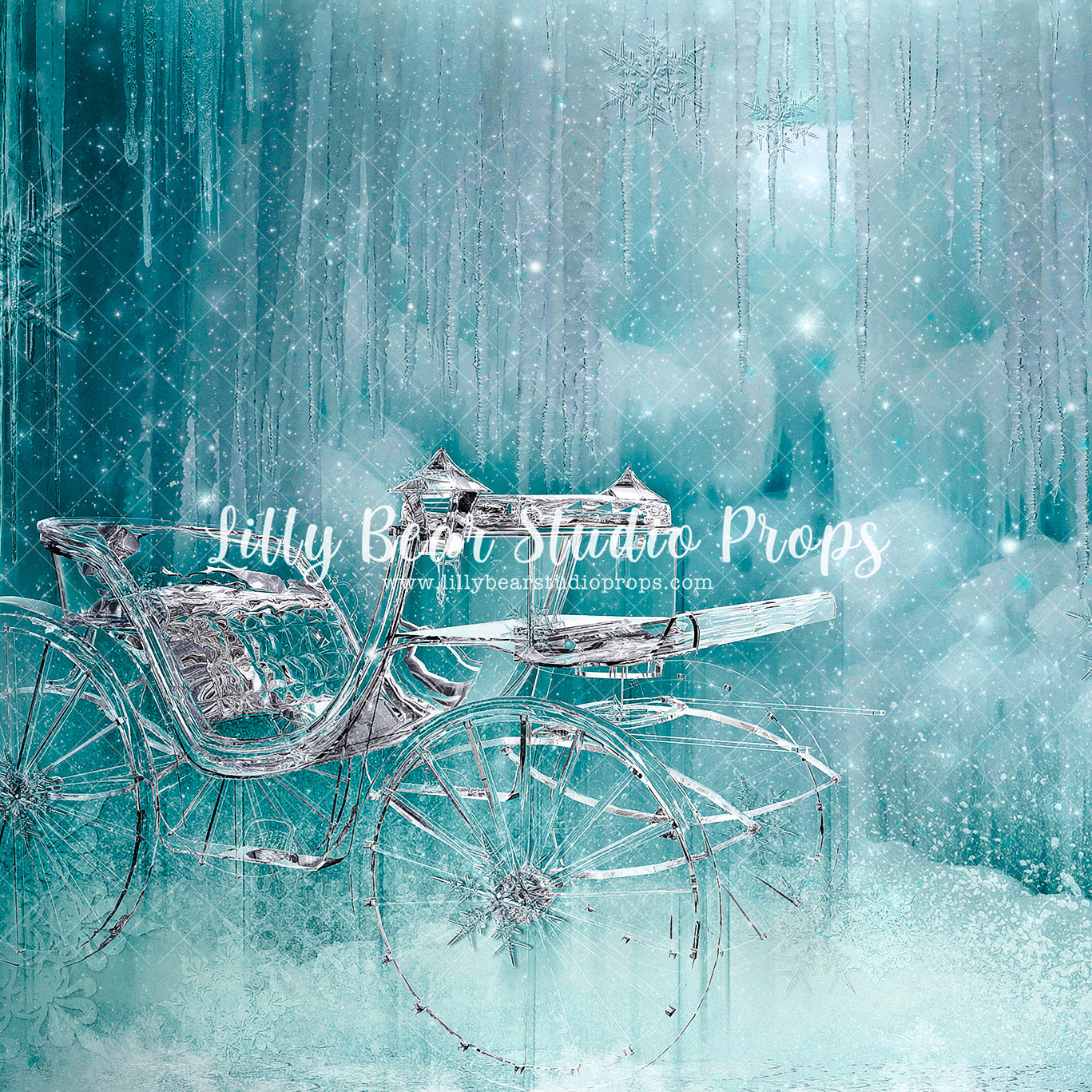 Glass Carriage - Lilly Bear Studio Props, disney, disney frozen, elsa, Fabric, FABRICS, frozen, frozen princess, ice castle, ice palace, nighttime, princess, princess carriage