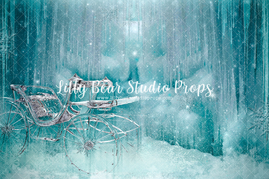 Glass Carriage - Lilly Bear Studio Props, disney, disney frozen, elsa, Fabric, FABRICS, frozen, frozen princess, ice castle, ice palace, nighttime, princess, princess carriage