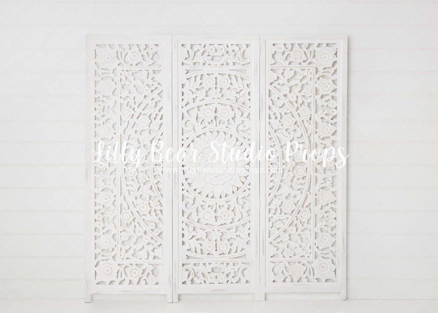 Fancy White Mandala - Lilly Bear Studio Props, FABRICS, floral, garden, rose garden, roses, spring
