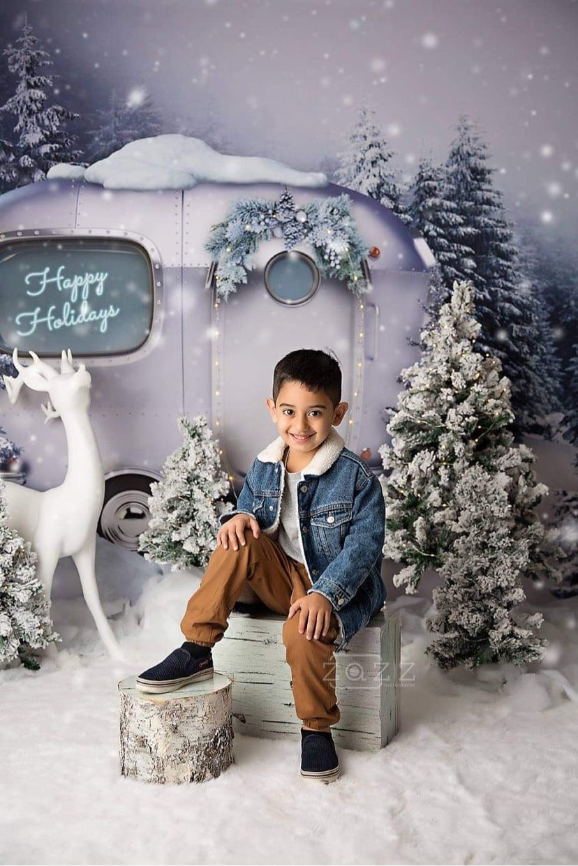 Holiday Camper by Zazz Photography sold by Lilly Bear Studio Props, candles - christmas - christmas fireplace - christm