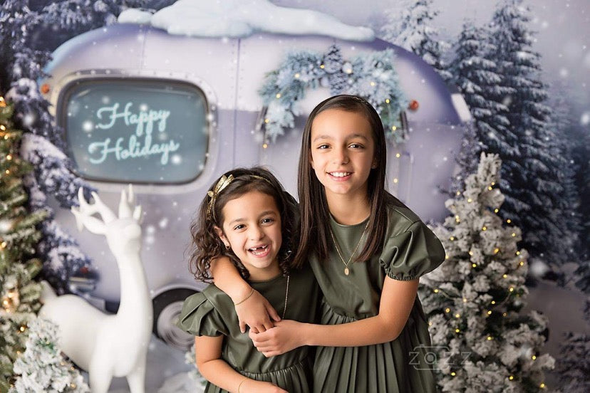 Holiday Camper by Zazz Photography sold by Lilly Bear Studio Props, candles - christmas - christmas fireplace - christm