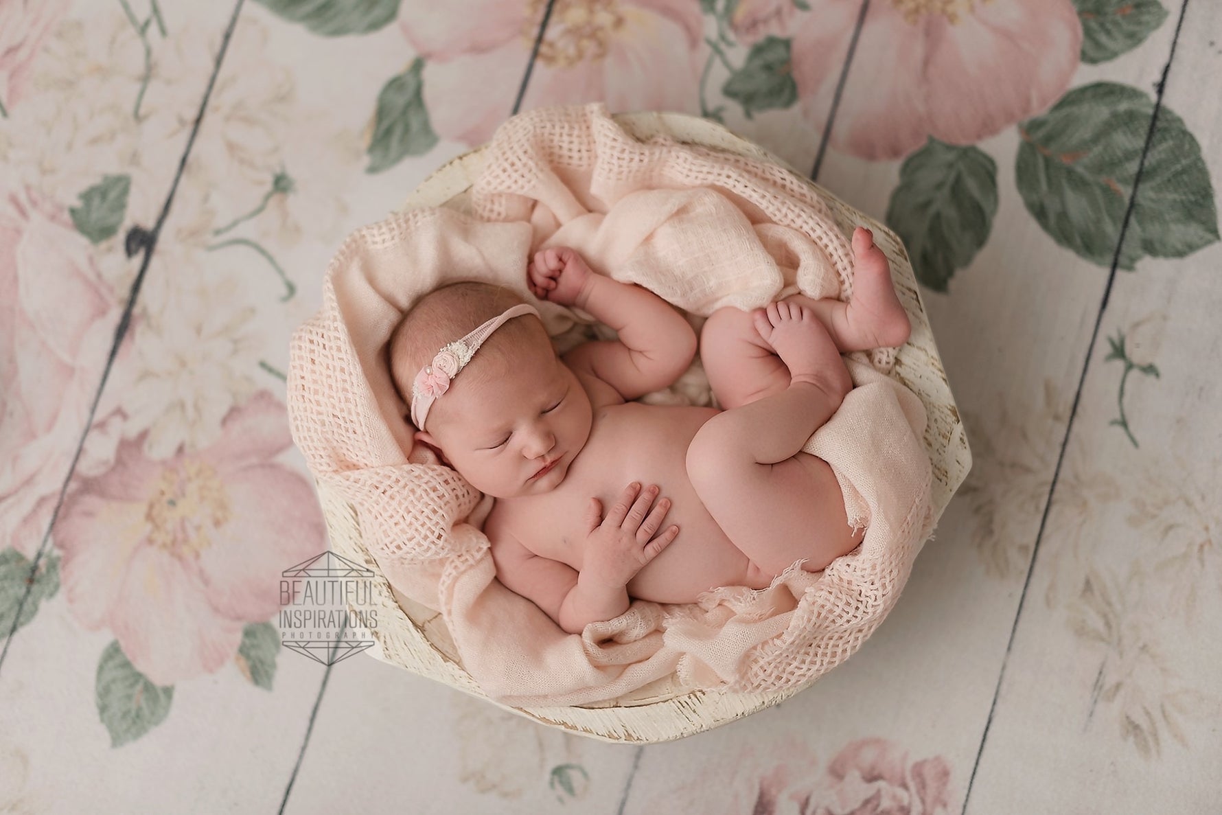 Ava Floral Horizontal Wood Planks Floor by Lilly Bear Studio Props sold by Lilly Bear Studio Props, barn wood - distres