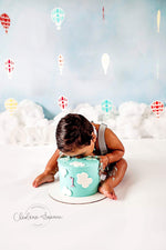 Skylar by Lilly Bear Studio Props sold by Lilly Bear Studio Props, blue - FABRICS - sky - texture
