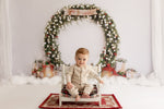 Joy Wreath - Lilly Bear Studio Props, brick christmas, candy cane, christmas, christmas candy, christmas wreath, holiday, joy to the world, lanters, Large wreath, pine trees, santa candy cane, winter, wreath, wreaths