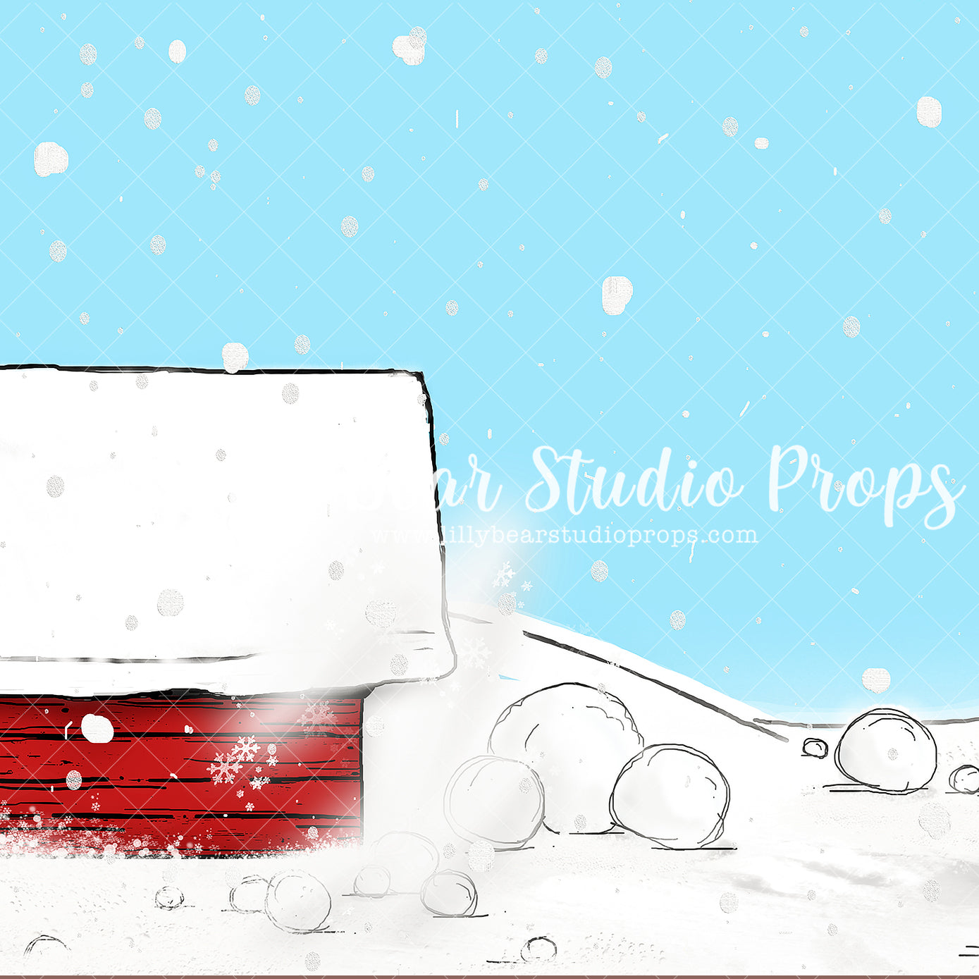 Little Red Snowy House - Lilly Bear Studio Props, animals, autumn forest, dark forest, enchanted forest, Fabric, FABRICS, fall forest, forest, forest animals, forest entry, forest floor, forest friends, forest painting, fox, green forest, into the wild, lanterns, little wild one, misty forest, moon, moonlight, moonlight forest, night forest, nighttime, owl, pine forest, pine tree, pine tree forest, pine trees, raccoon, where the wild things are, wild, wild animal, wild one, wild things, woodland forest