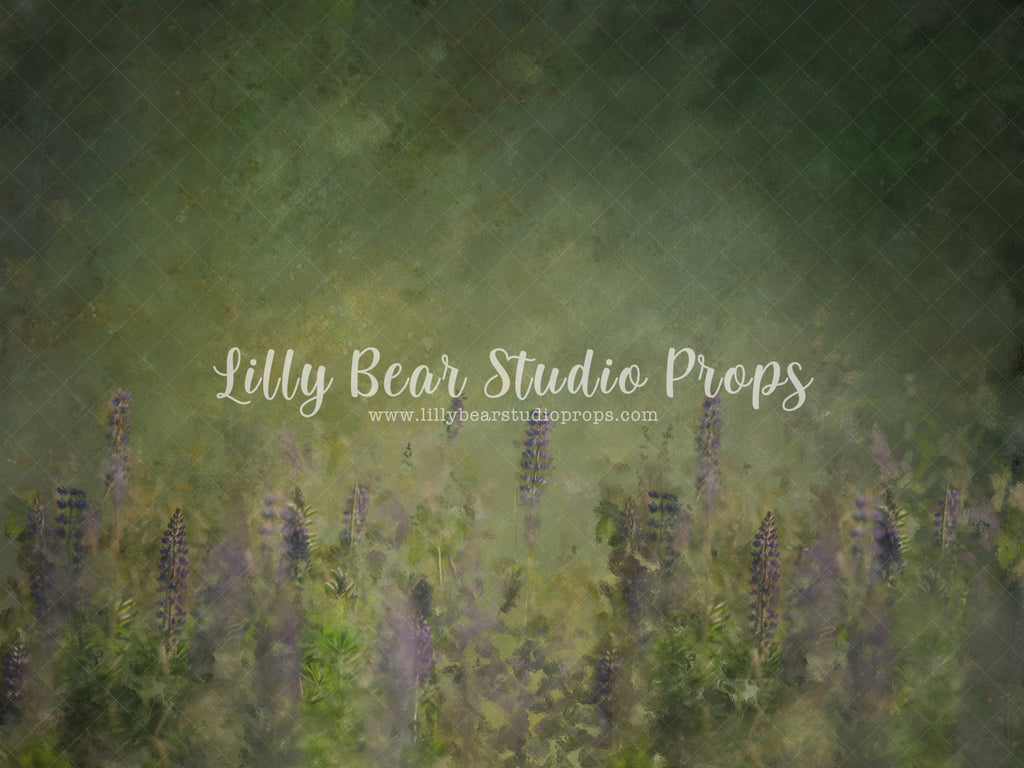 Lupins Vintage - Lilly Bear Studio Props, dusty green, FABRICS, fine art texture, floral, floral texture, green, green floral, green forest, green grass, green texture, Greenhouse, neutral, spring, texture, vintage