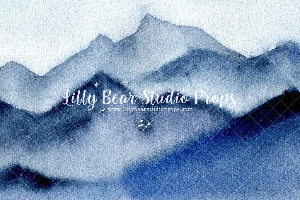 Mountain Watercolour - Lilly Bear Studio Props, grey mountains, mountains
