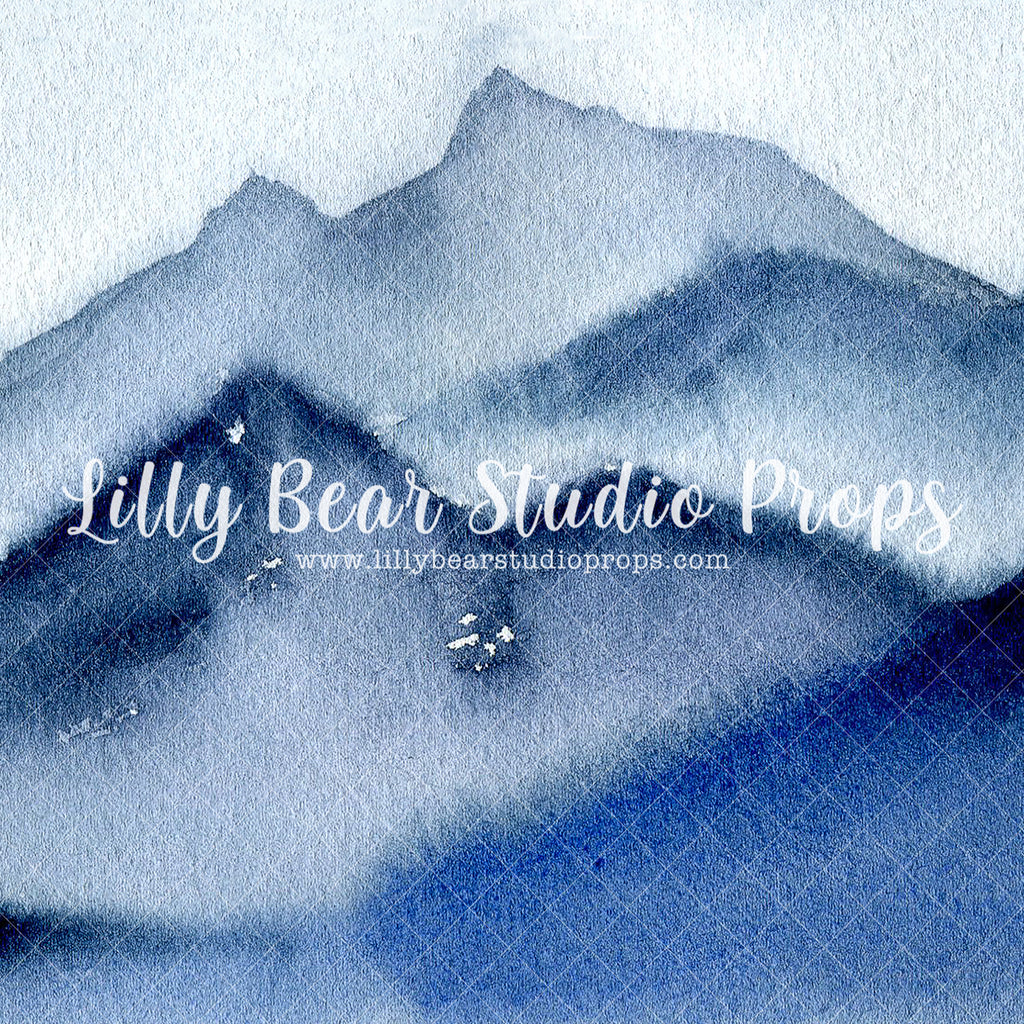 Mountain Watercolour - Lilly Bear Studio Props, grey mountains, mountains