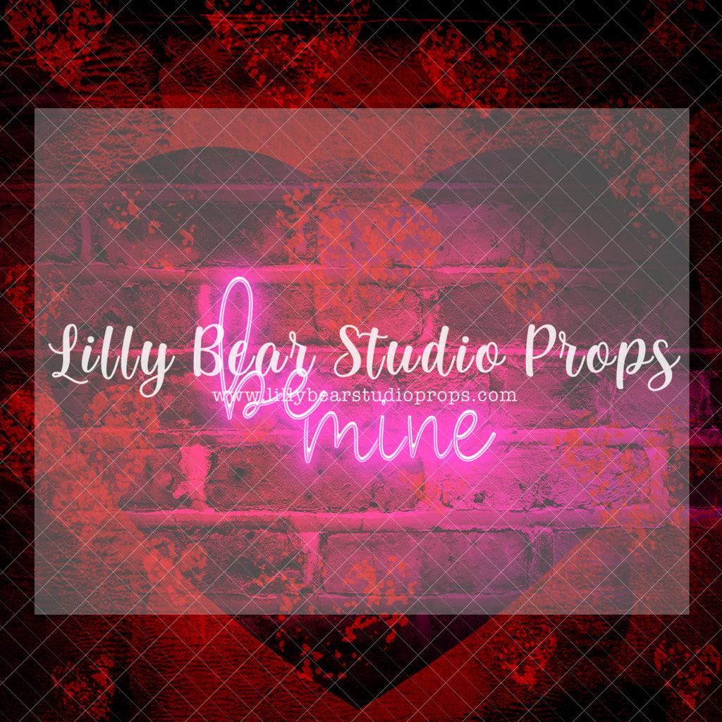 Neon grunge BE MINE Valentine - Lilly Bear Studio Props, Fabric, FABRICS, gold and black, hearts, hearts and clouds, moon, spring, valentine, valentine backdrop, valentine letter, valentines, valentines day, valentines kisses, x's and o's, xoxo
