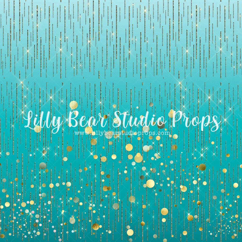 Ombre Sparkle Teal - Lilly Bear Studio Props, FABRICS, glitter, glitter dots, glitter rain, glitter rose, glitter roses, glitter star, glitter stars, glitter stripes, glitter texture, gold, gold glitter, shiney, shiny