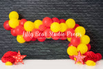 Ronald - Lilly Bear Studio Props, balloon, balloon arch, mcd's, mcdonald's, red and yellow, red garland, red yellow, ronald mcdonald