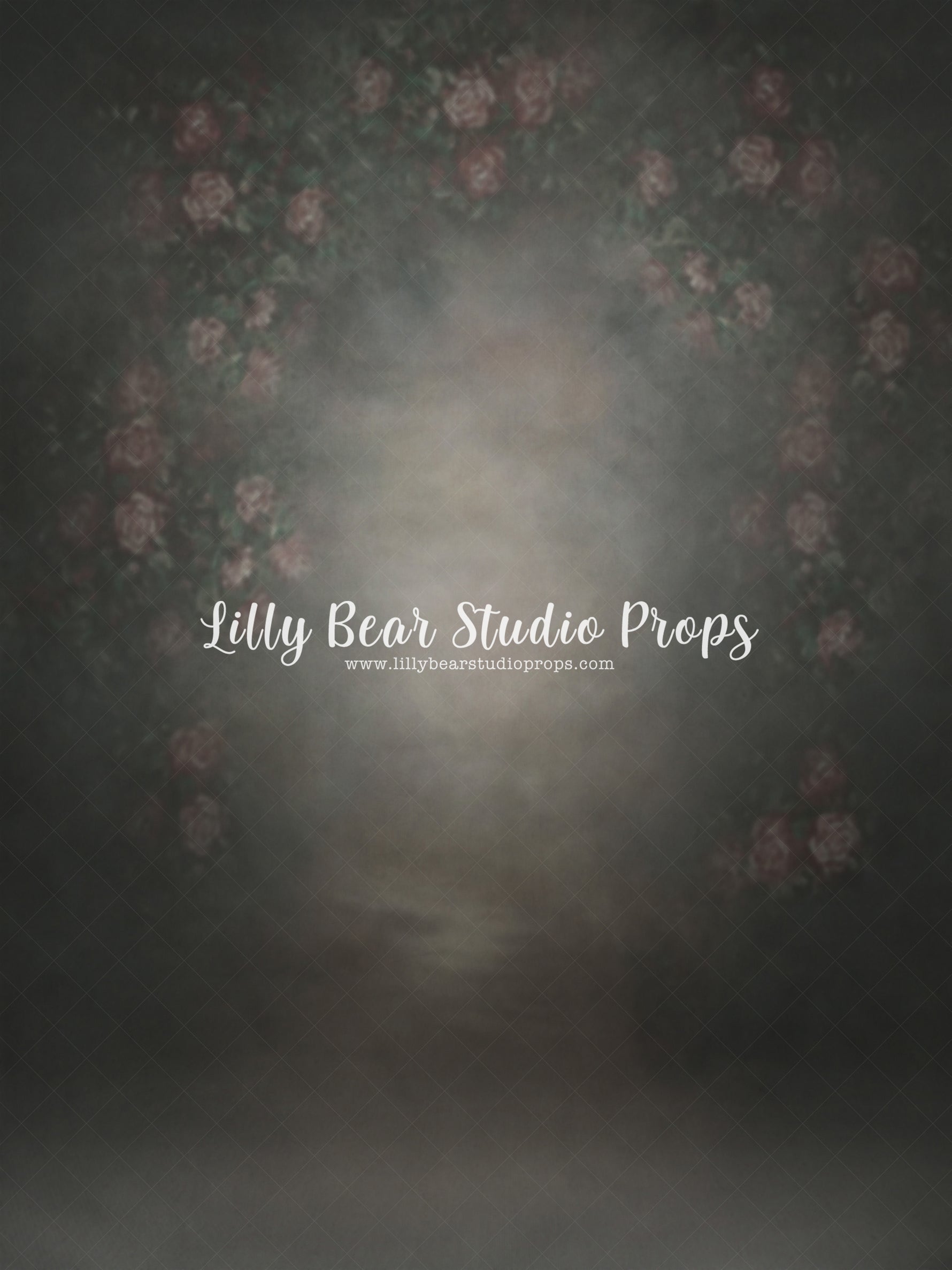 Rosemary - Lilly Bear Studio Props, FABRICS, fence, fine art, fine art wall, floral, floral sweep, florals, flowers, garden, girl, girls, hand painted, painted, painted floral, painted flowers, painted texture, pink, pink flower, rose, spring