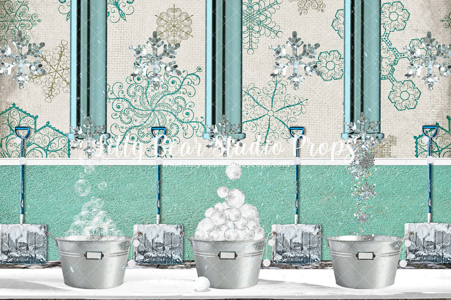 The Snow Works Co. - Lilly Bear Studio Props, camper, candles, christmas, christmas kitchen, christmas snow, christmas window, Fabric, FABRICS, kitchen, red curtains, tree farm, winter, wreath