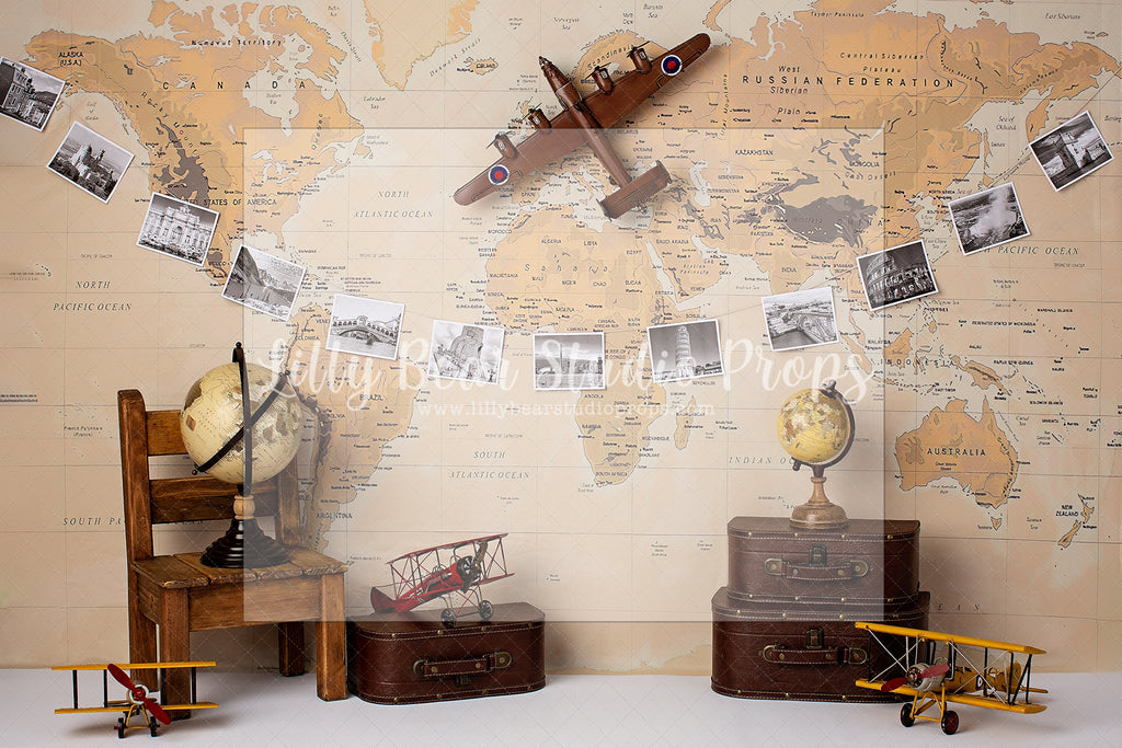 Up Up & Away Travel - Lilly Bear Studio Props, air plane, airplane, airplane hanger, airplane one, airplanes, little traveller, plane, planes, travel, traveller, world traveler, world traveller