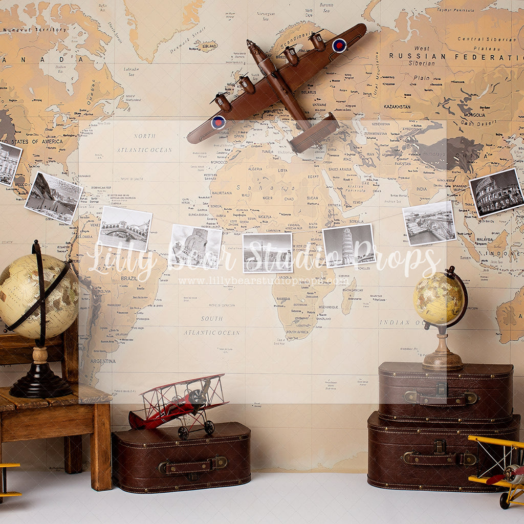 Up Up & Away Travel - Lilly Bear Studio Props, air plane, airplane, airplane hanger, airplane one, airplanes, little traveller, plane, planes, travel, traveller, world traveler, world traveller