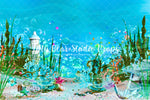 Under The Sea Glittered - Lilly Bear Studio Props, Atlantis, baby shark, coral reef, Fabric, FABRICS, finding nemo, fish, fishing, jaws, little mermaid, mermaid, mermaid reef, nemo, ocean floor, sea turtle, shark, shark baby, shipwreck, shipwreck bay, silver glitter, turtle, under the ocean, under the sea