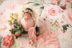 Adeline - Lilly Bear Studio Props, Fabric, fine art, floral, girls, hand painted, Wrinkle Free Fabric