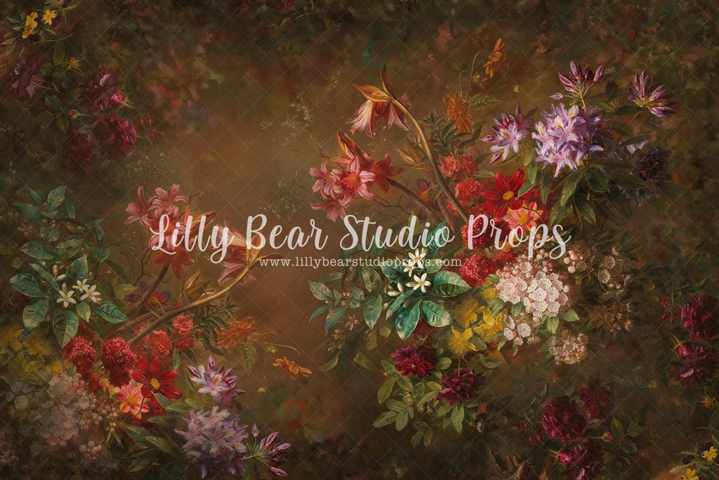 Bold Vintage Botanica - Lilly Bear Studio Props, bold, bold floral, cream, cream floral, FABRICS, fine art texture, floral, floral texture, moody, neutral florals, texture, vintage, vintage floral