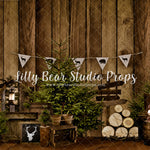 Woodsy Dark - Lilly Bear Studio Props, baby deer, bear, buffalo plaid, deer, deer one, deers, Fabric, FABRICS, little wild one, lumber jack, moose, pine trees, plaid, plaid pillows, wild, wild animals, wild one, wood wall
